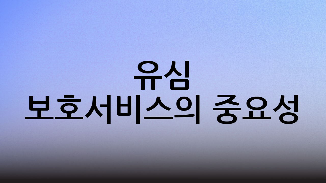 유심 보호서비스의 중요성