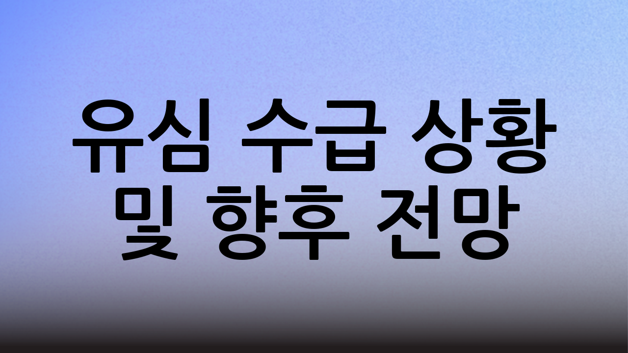 유심 수급 상황 및 향후 전망