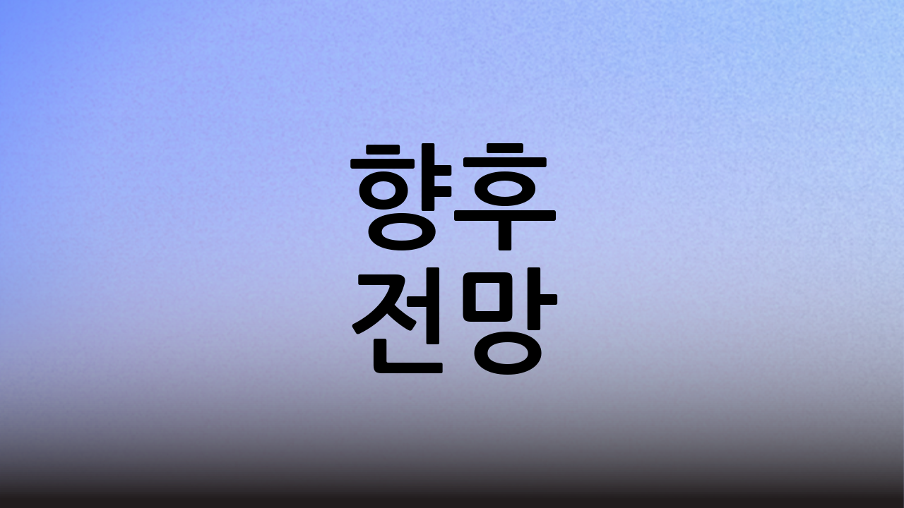 향후 전망