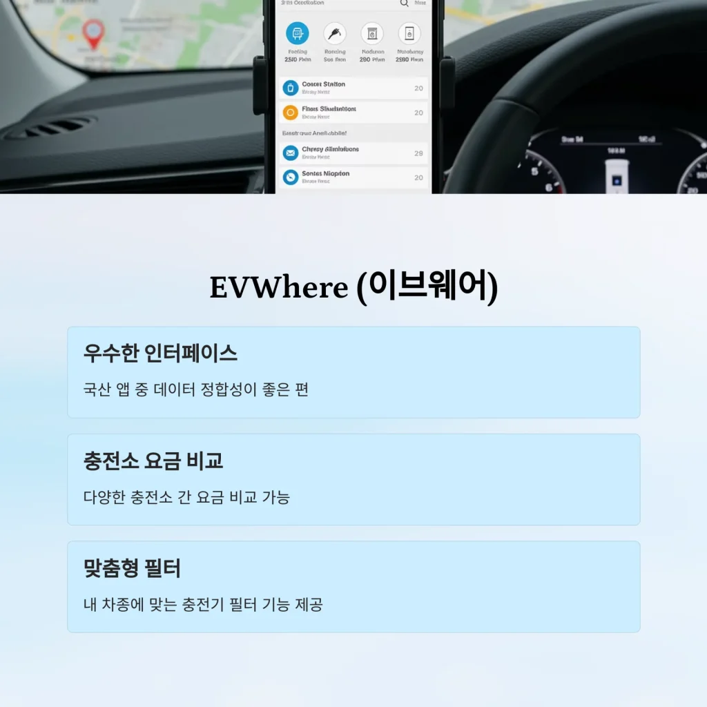 전기차 충전소 찾기 추천 앱 TOP 5 - 4_EVWhere