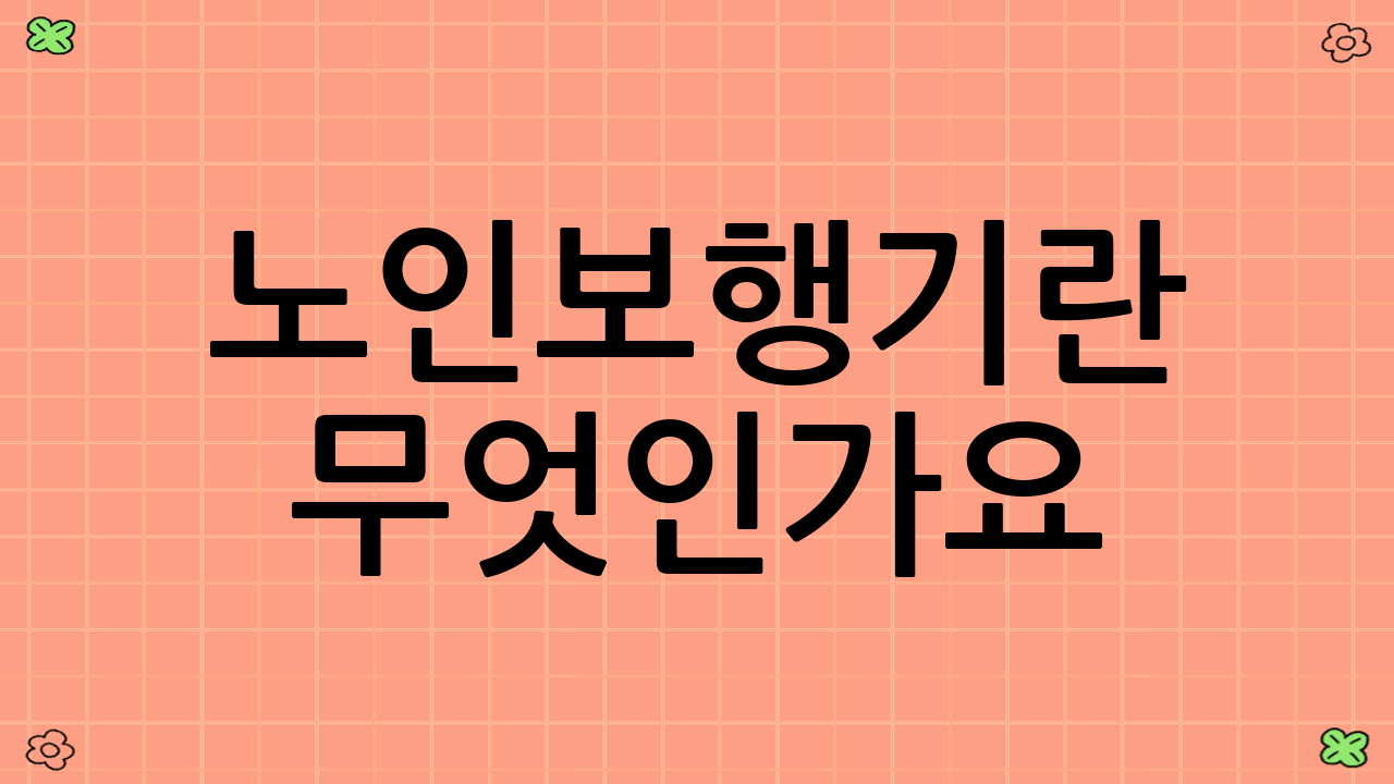 노인보행기란 무엇인가요?