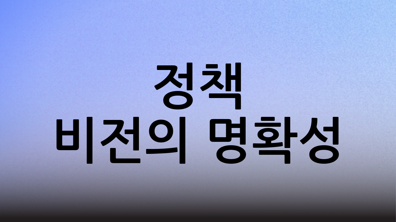 정책 비전의 명확성