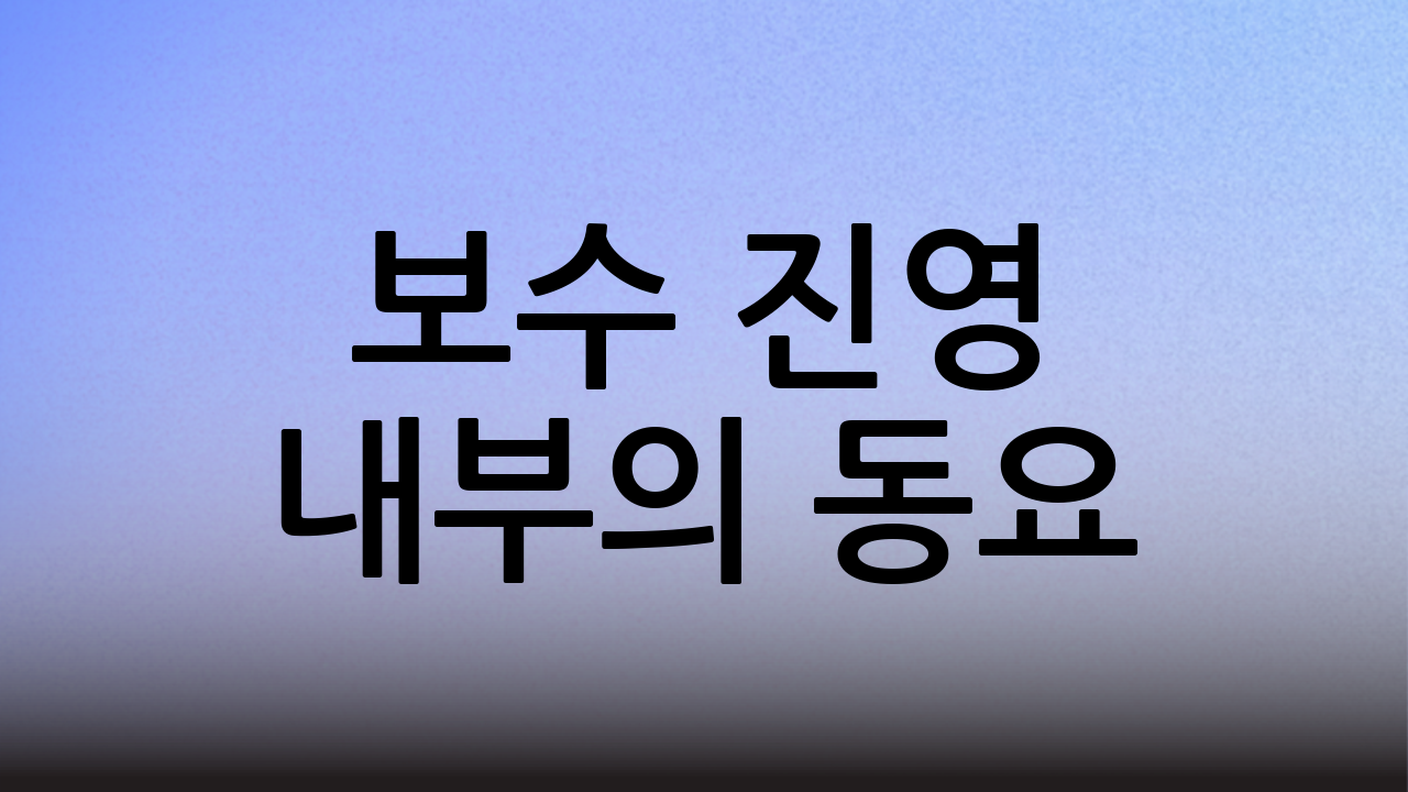 보수 진영 내부의 동요