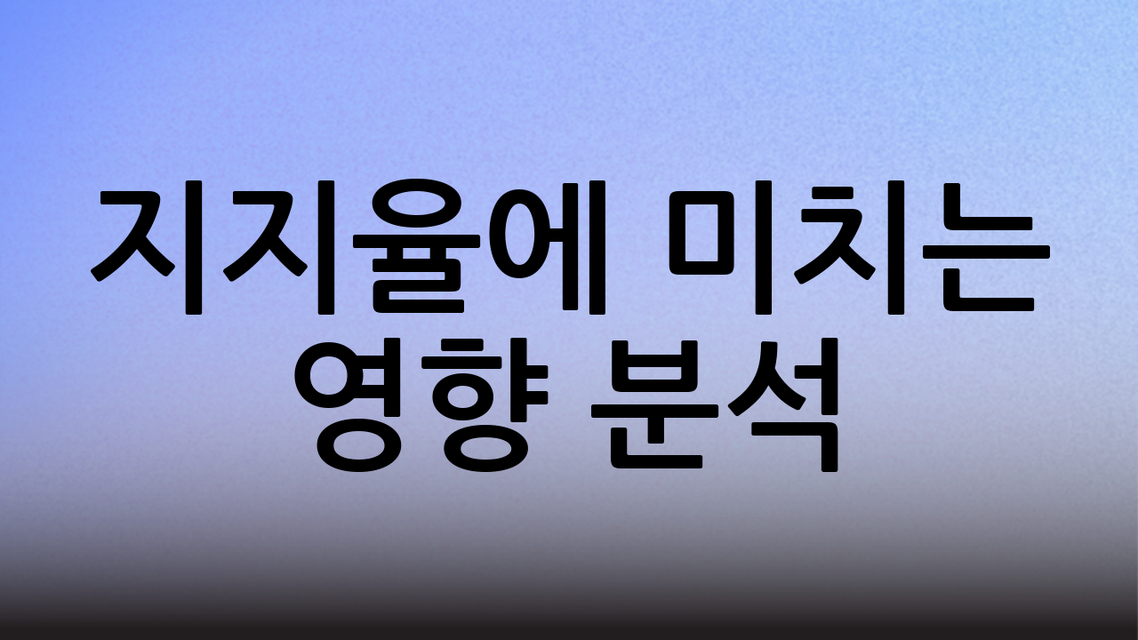 지지율에 미치는 영향 분석
