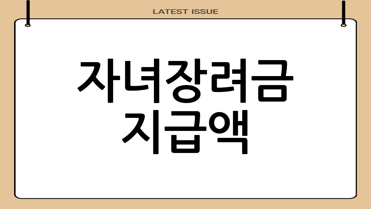 자녀장려금 지급액