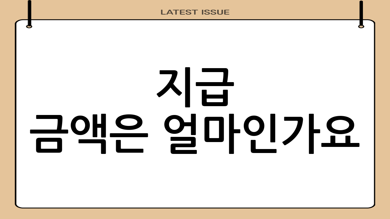 지급 금액은 얼마인가요?