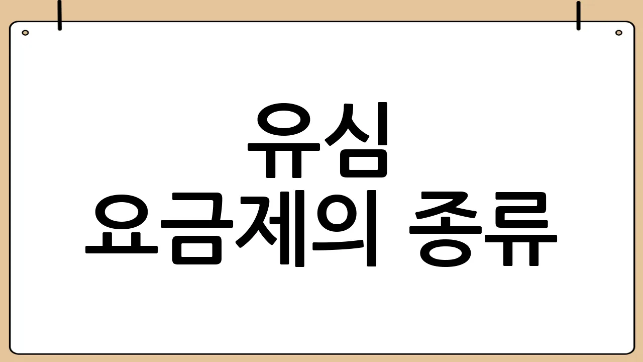 유심 요금제의 종류