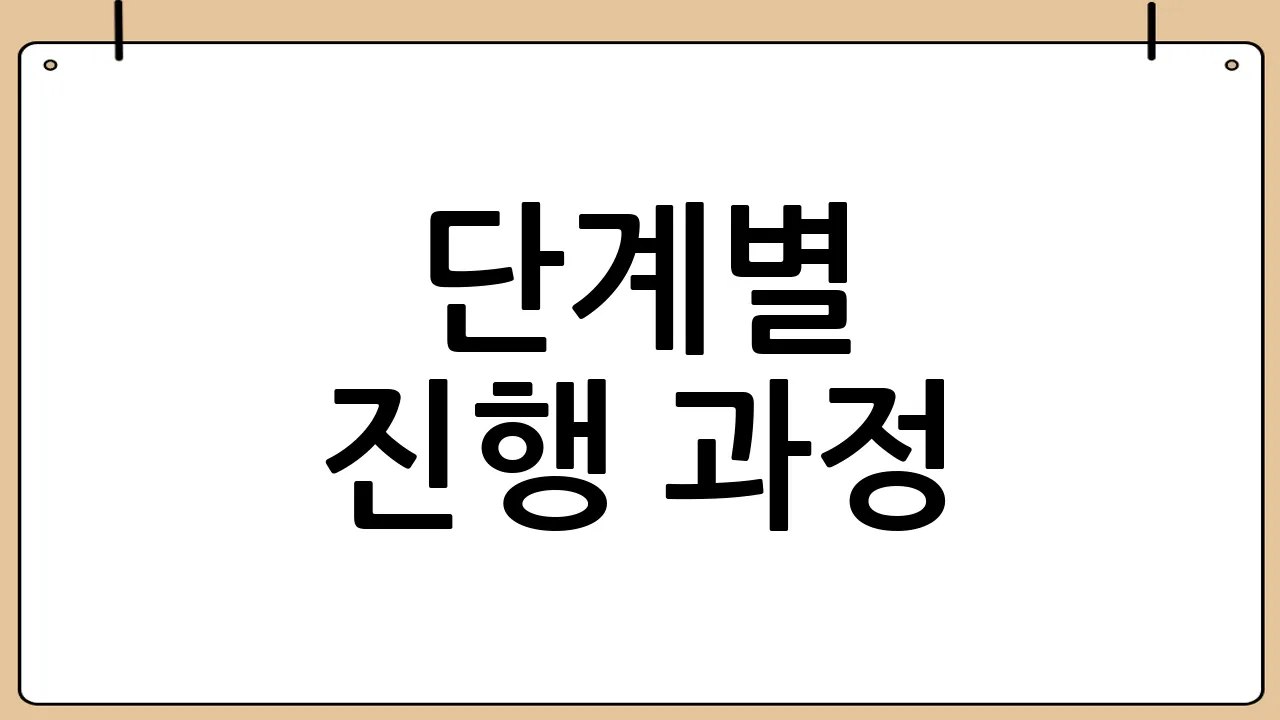 단계별 진행 과정