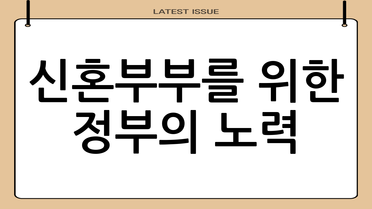 🧡 신혼부부를 위한 정부의 노력