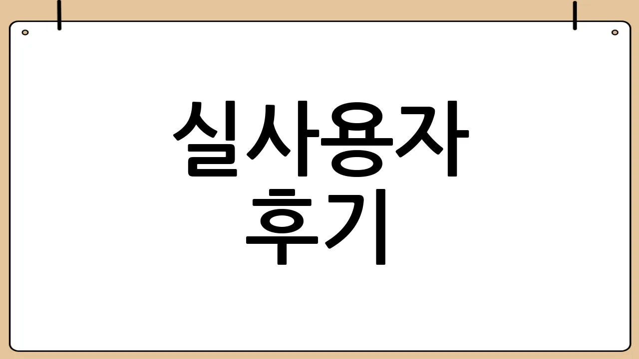 실사용자 후기