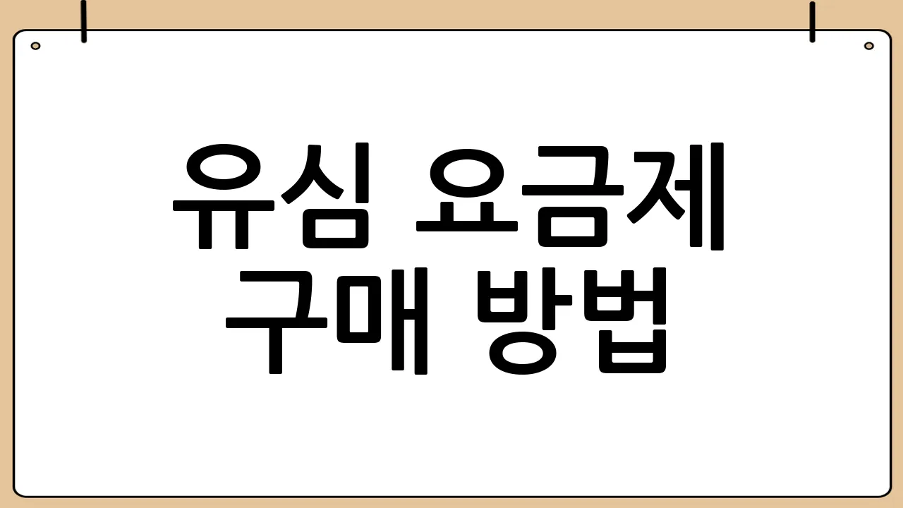 유심 요금제 구매 방법