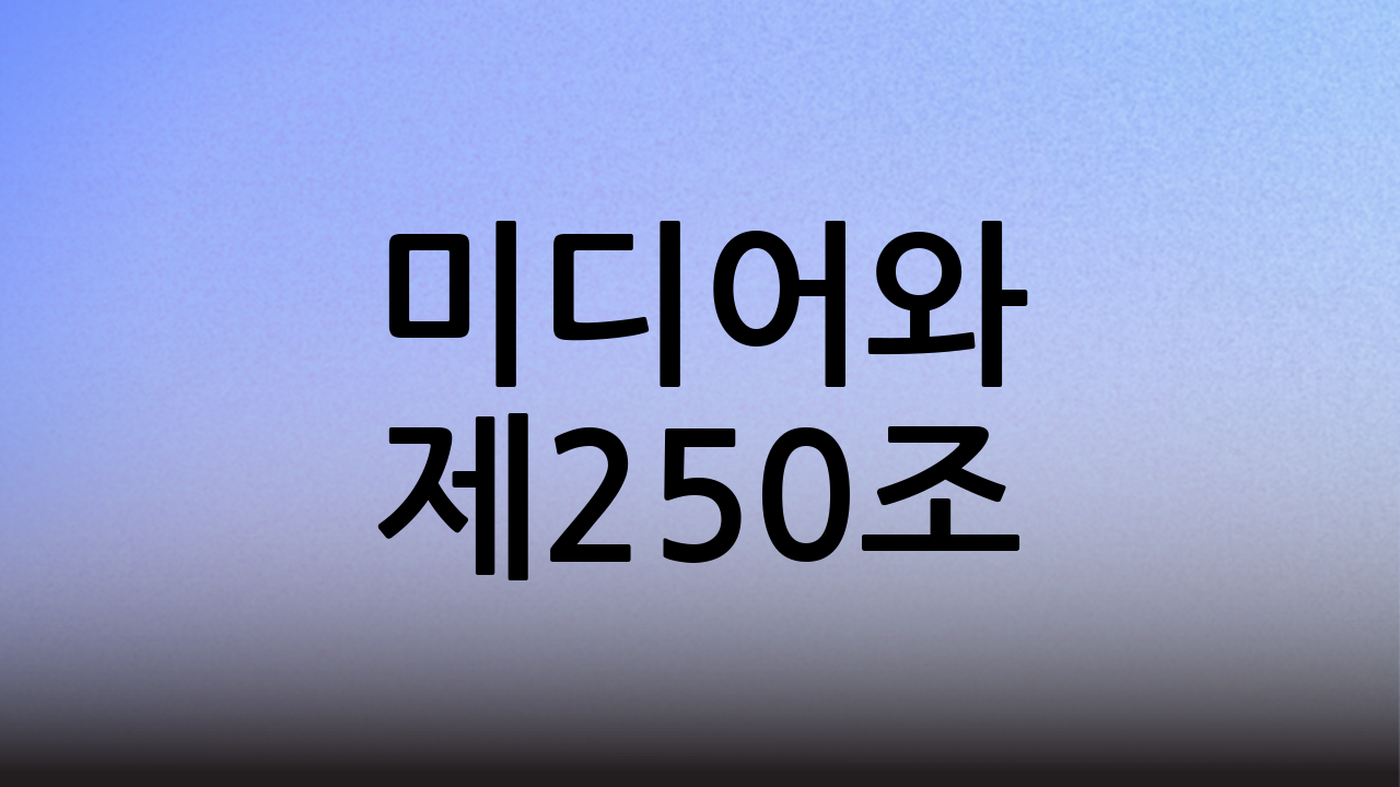 미디어와 제250조