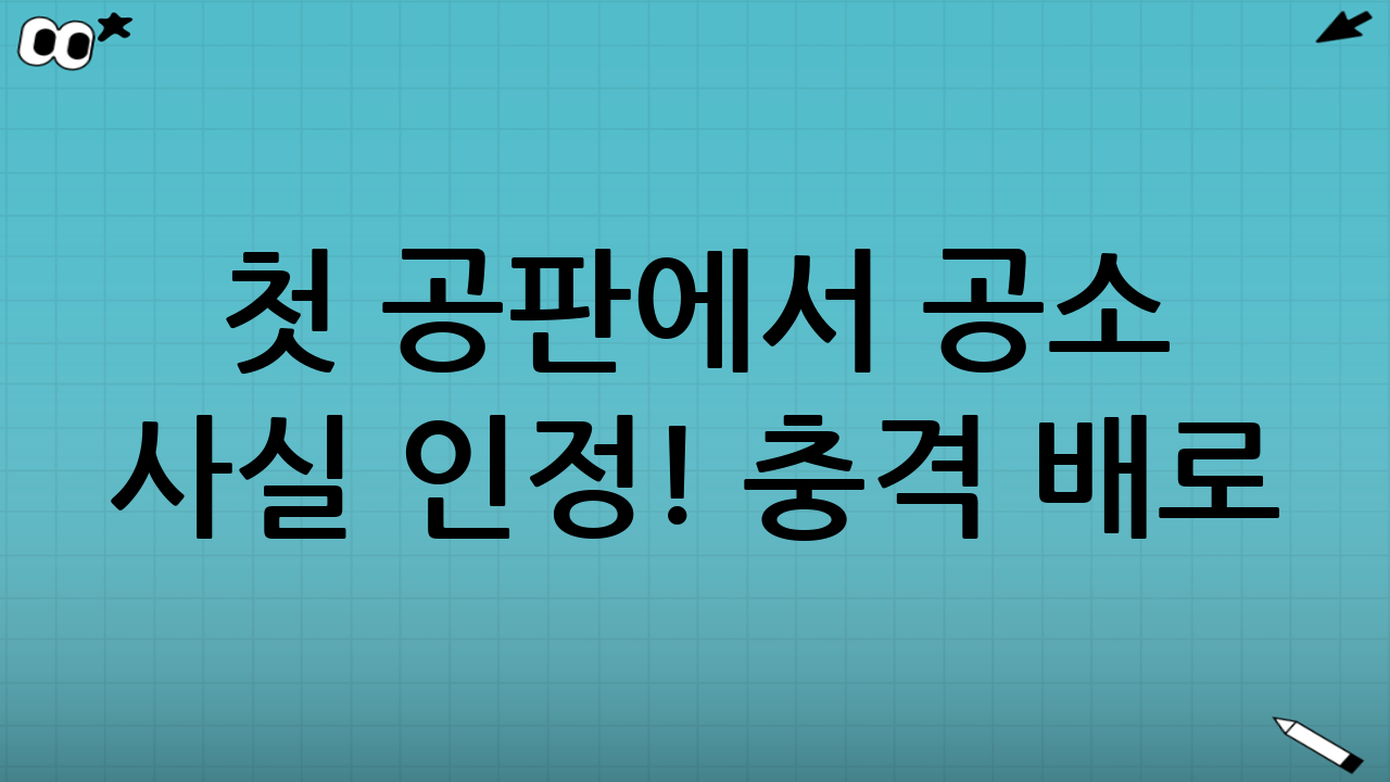 첫 공판에서 공소 사실 인정! 충격 배로...