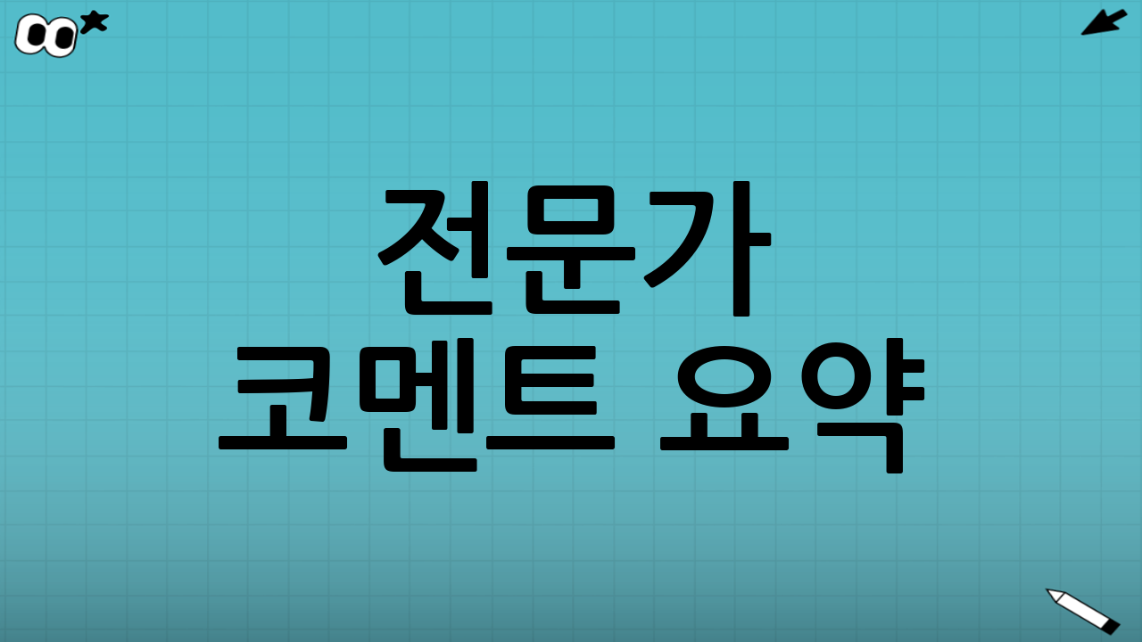 🧠 전문가 코멘트 요약