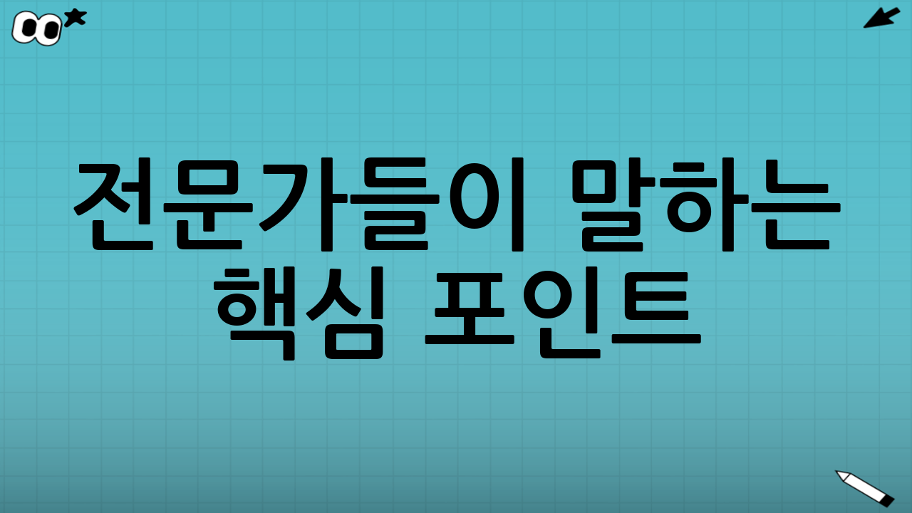 👨‍⚖️ 전문가들이 말하는 핵심 포인트
