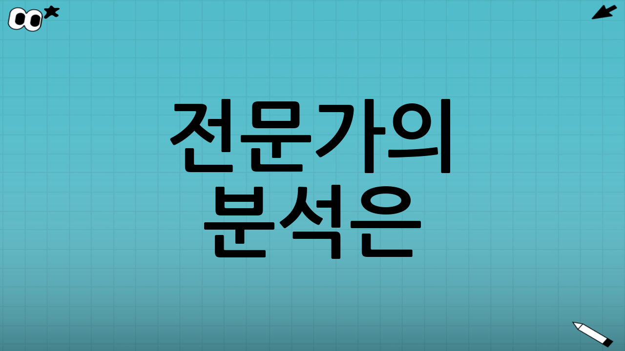 📣 전문가의 분석은?