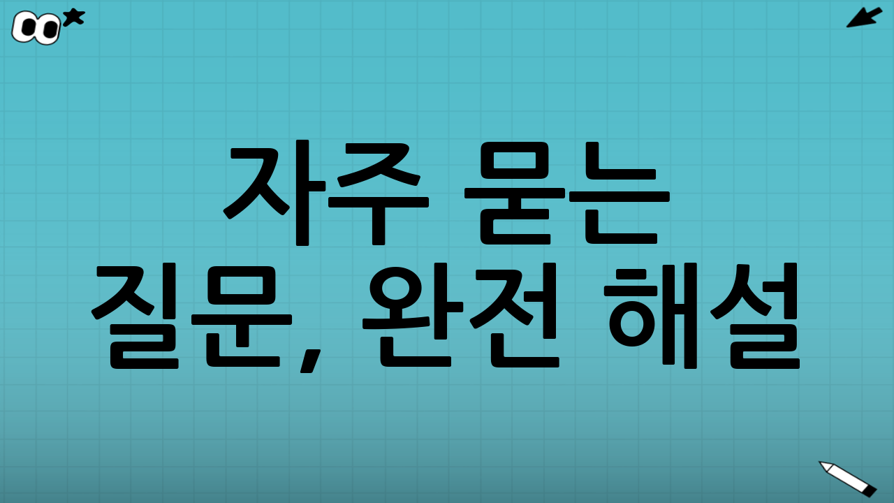 자주 묻는 질문, 완전 해설💬