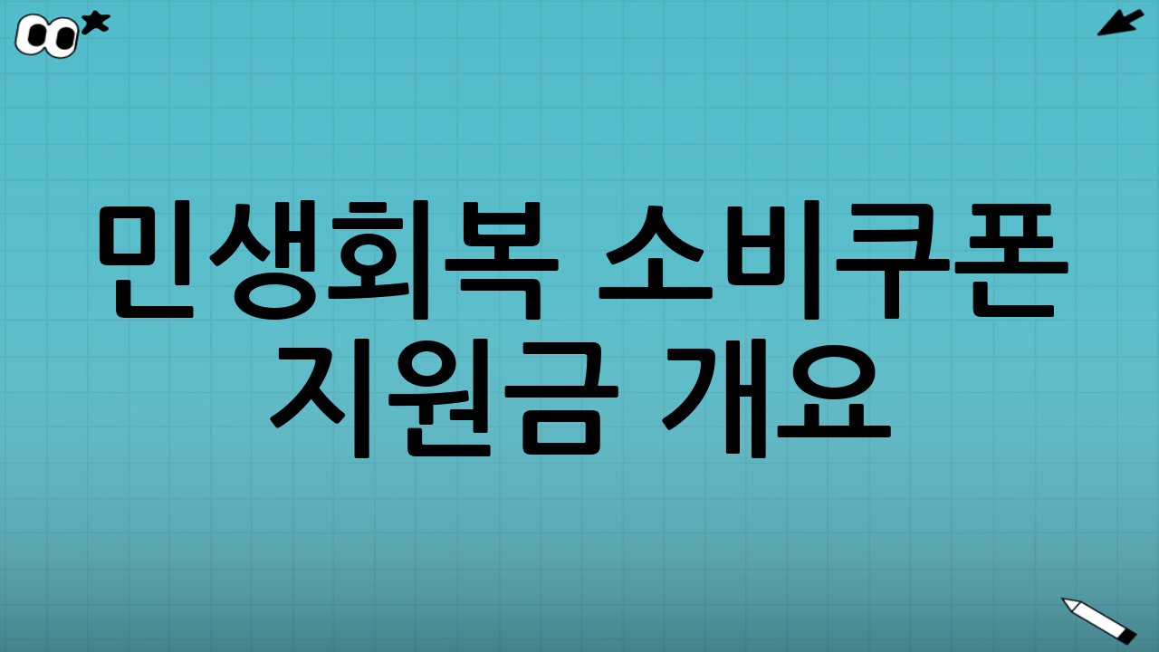 민생회복 소비쿠폰 지원금 개요
