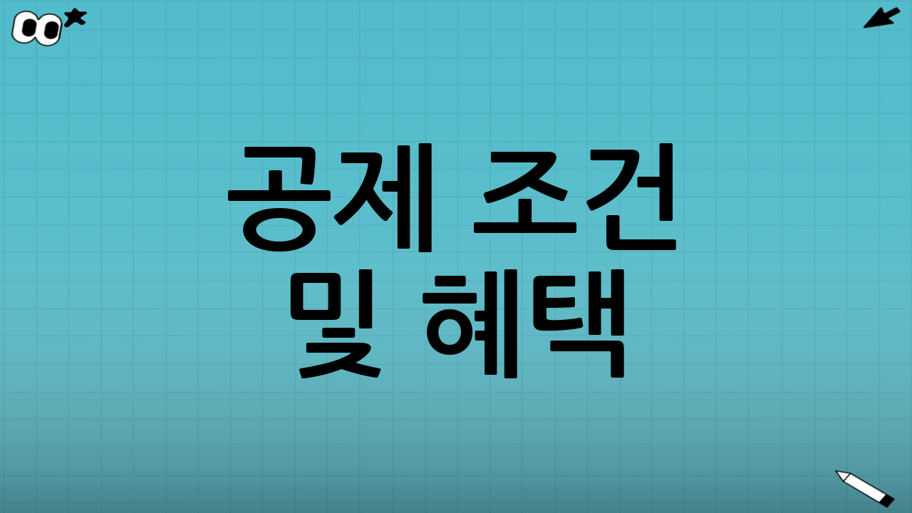 공제 조건 및 혜택