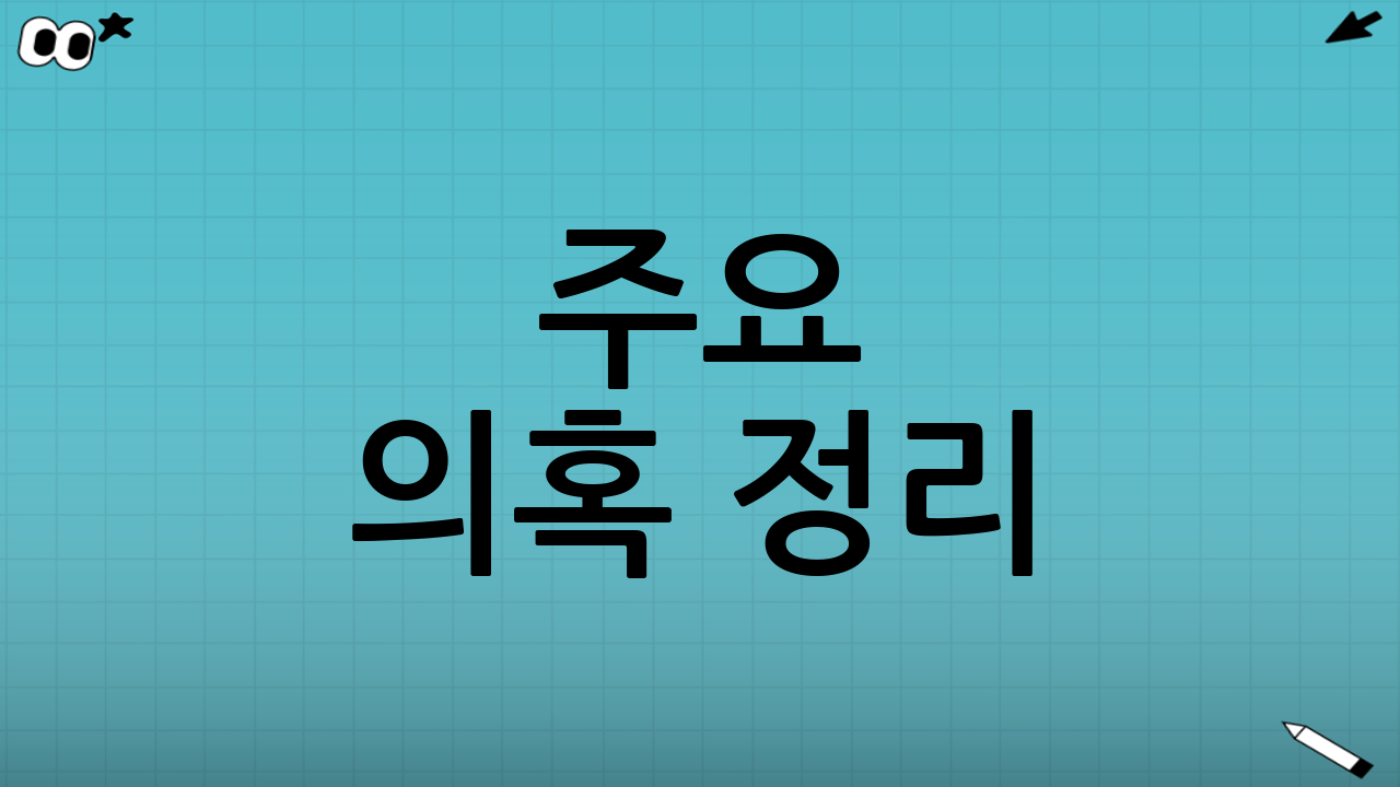 주요 의혹 정리