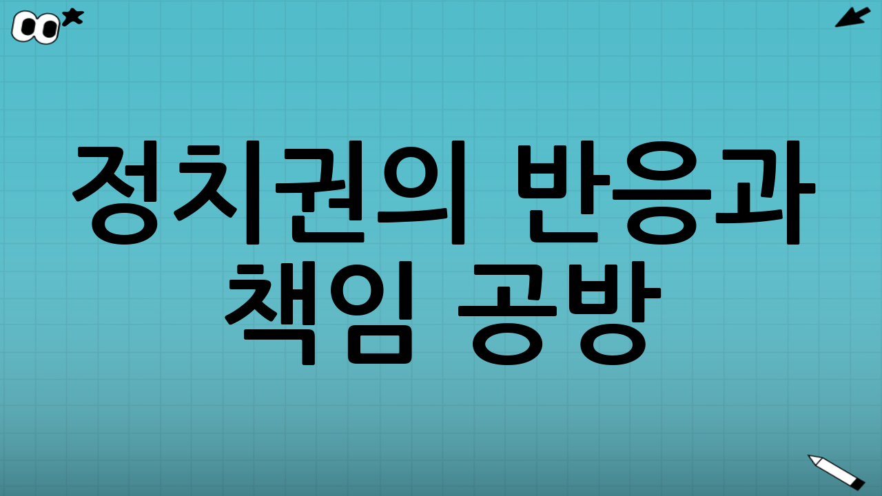 정치권의 반응과 책임 공방