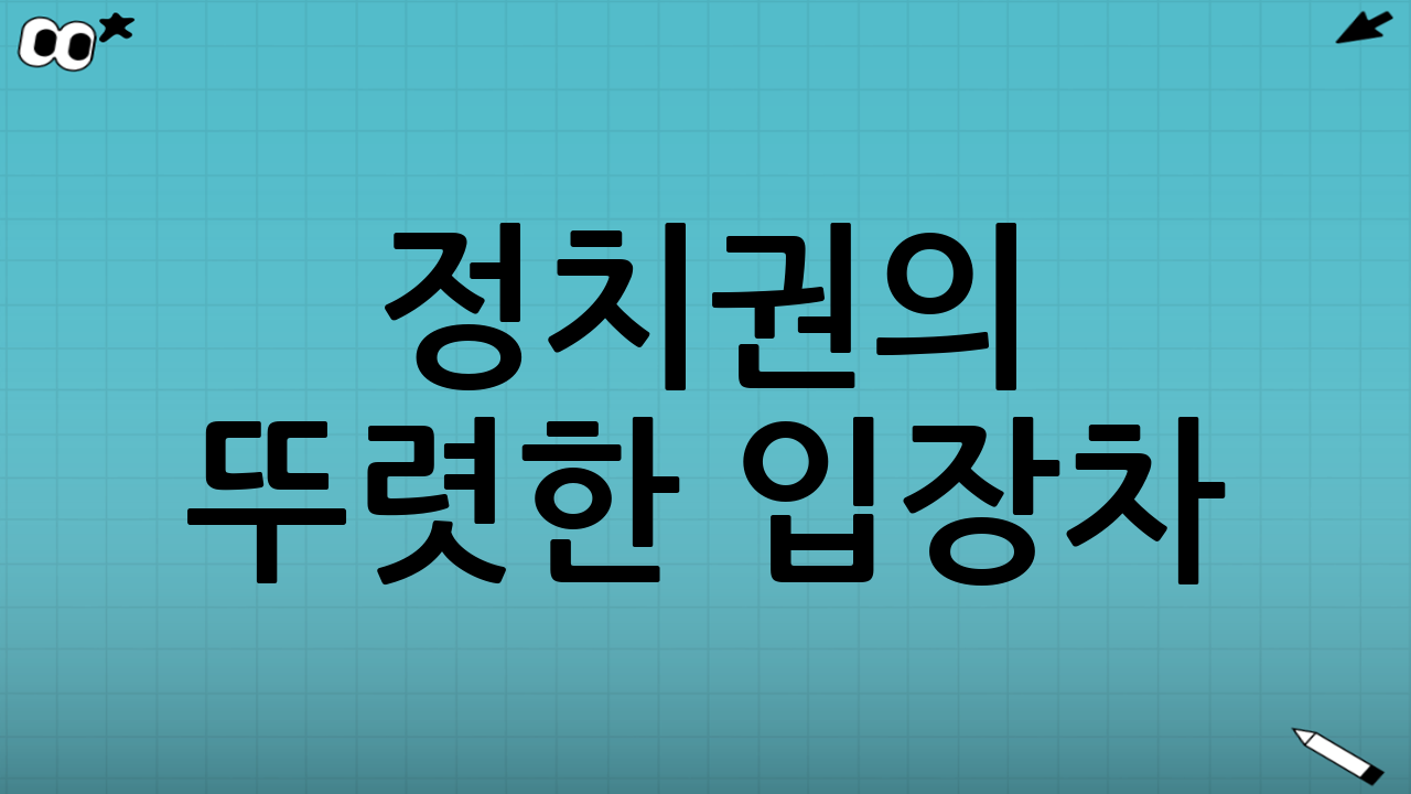 정치권의 뚜렷한 입장차