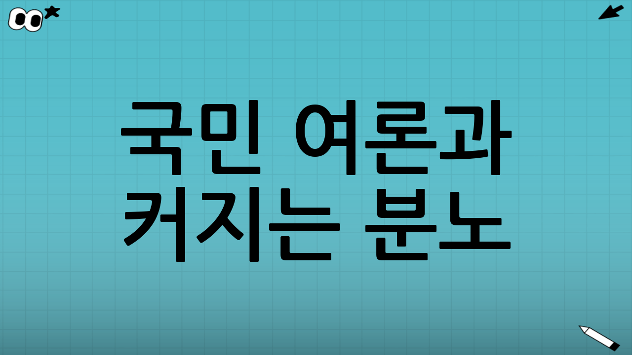 국민 여론과 커지는 분노
