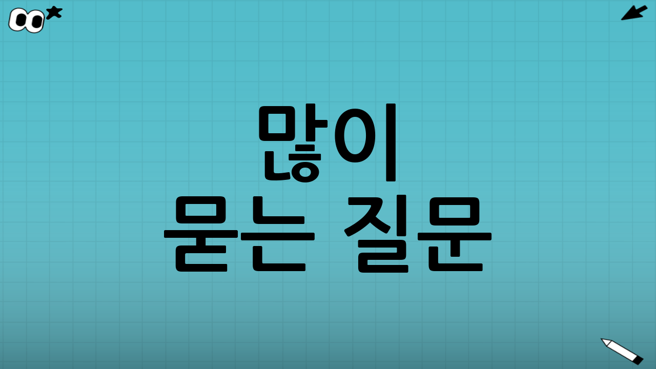 많이 묻는 질문 (FAQ)