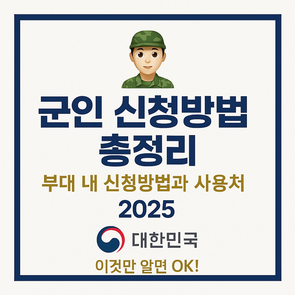 민생회복지원금 군인 신청방법