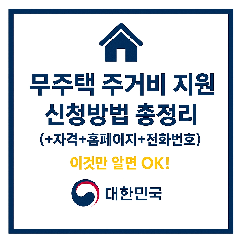 무주택 주거비 지원 신청방법 총정리(+자격+홈페이지+전화번호)