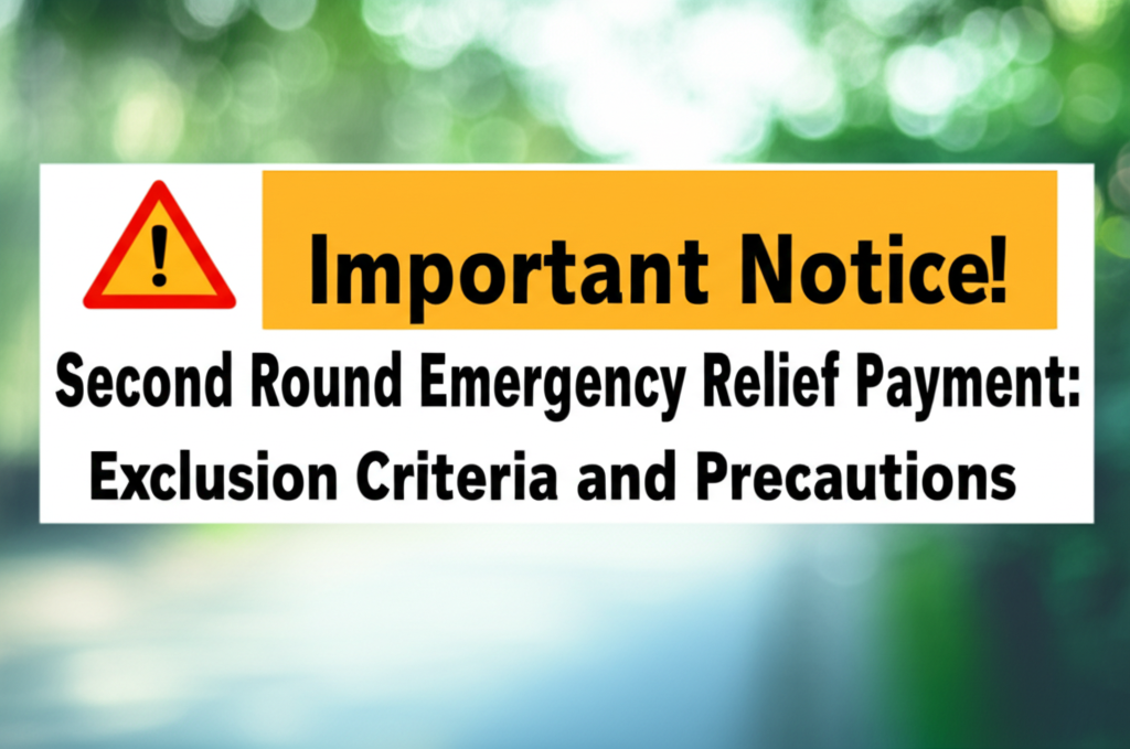 ⚠️ 이것만은 꼭! 민생지원금 2차 제외 대상 및 유의사항