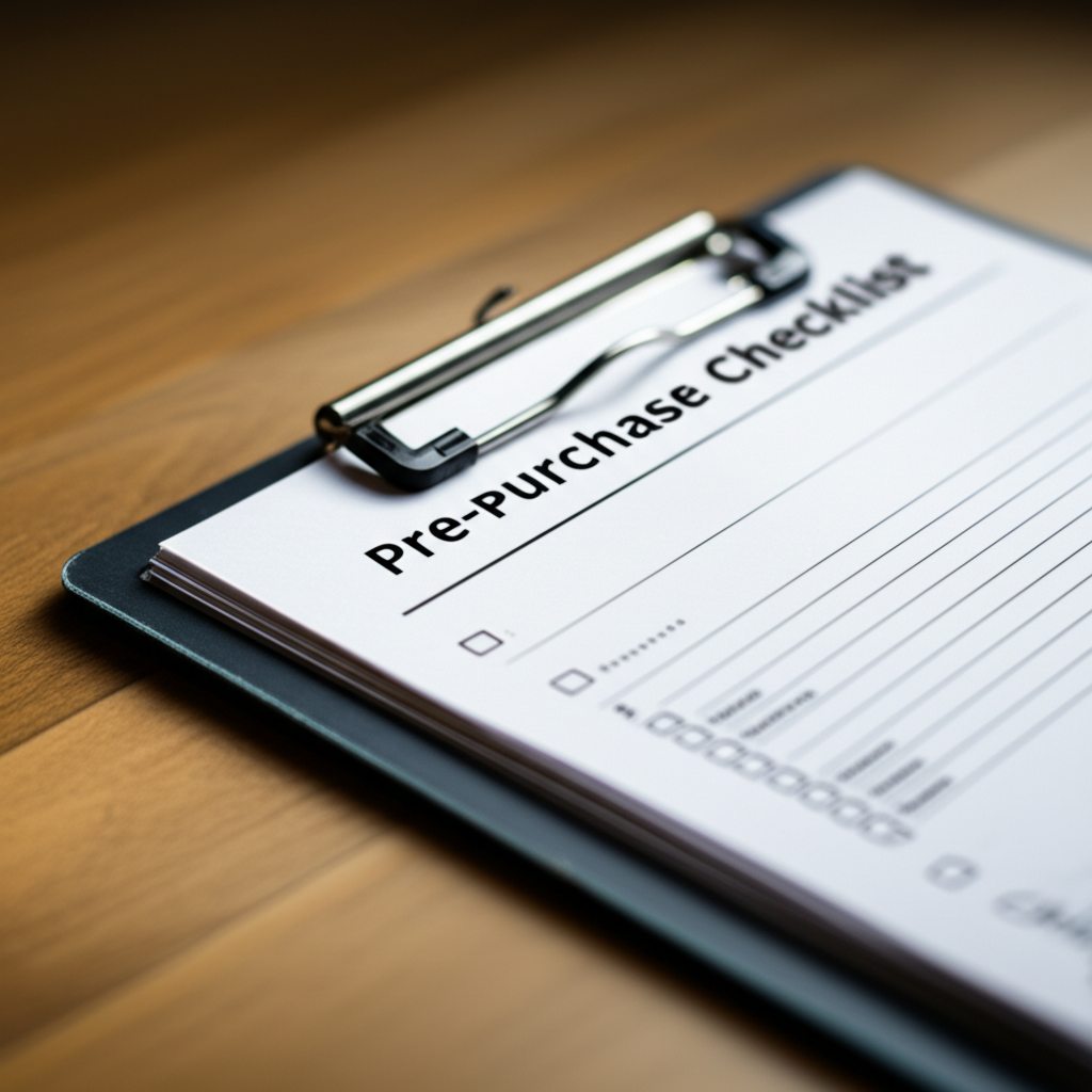 구매 전 필수 체크리스트