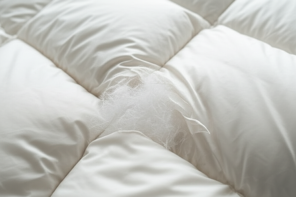 원단과 충전재: 가벼움과 따뜻함의 완벽한 조화