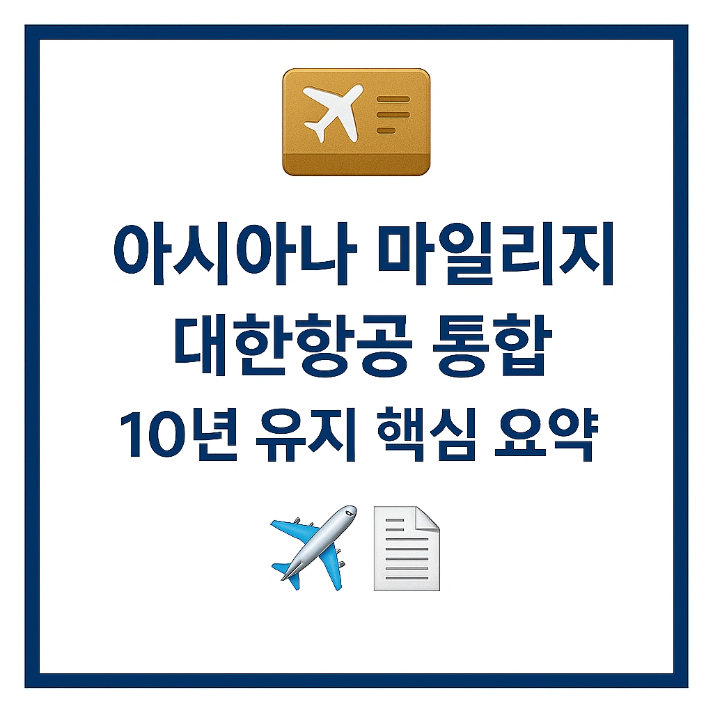 아시아나 마일리지 변경 안내