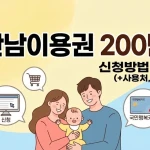 첫만남이용권 200만원 신청방법 및 사용처 안내 이미지