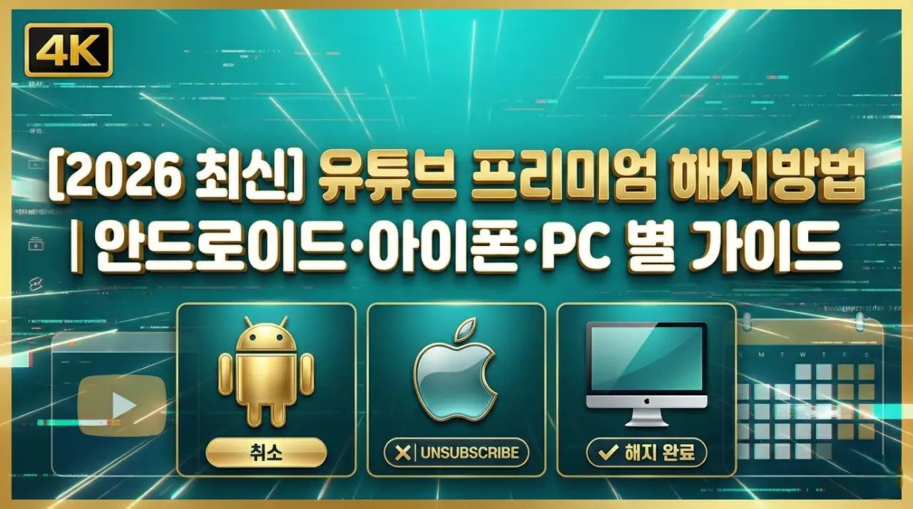 유튜브 프리미엄 해지방법