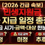 민생지원금 3차 지급 일정 총정리