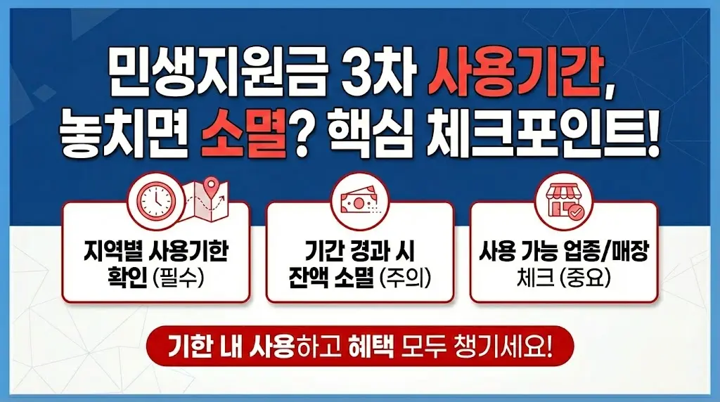 민생지원금 3차 지역별 지급일정