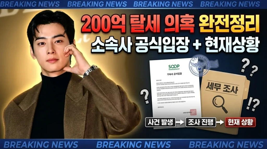 차은우 200억 탈세 의혹 납세자연맹 공식 입장