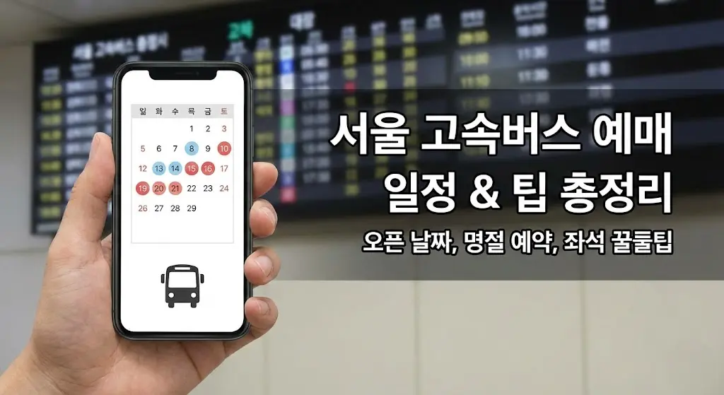 서울 고속버스 예매 방법 총정리