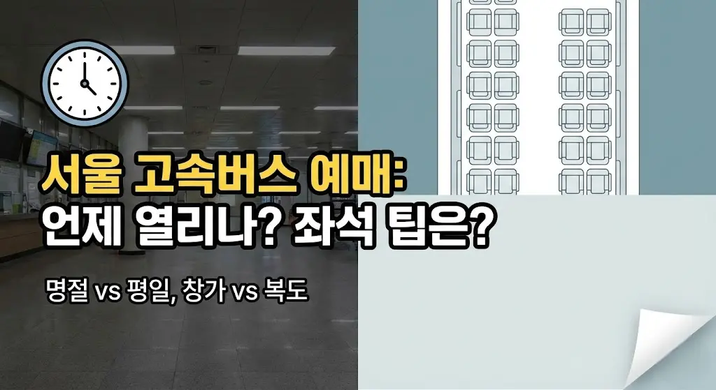 서울 고속버스 예매