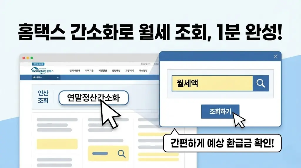 연말정산 월세 세액공제 요건과 환급금 조회하는 법(+홈택스 간소화 활용법