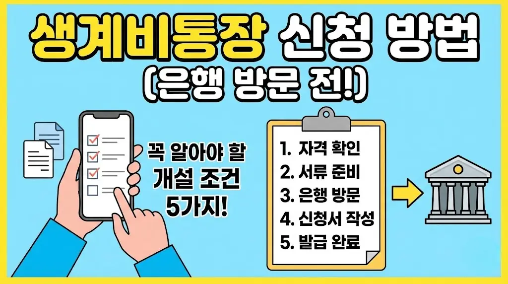 생계비통장 신청방법