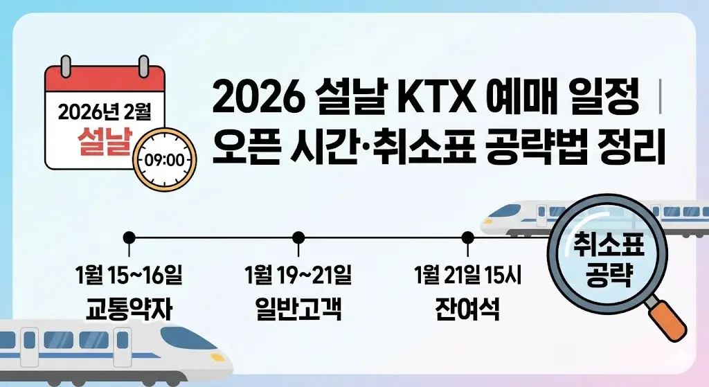 KTX 설날 예매 성공 비법