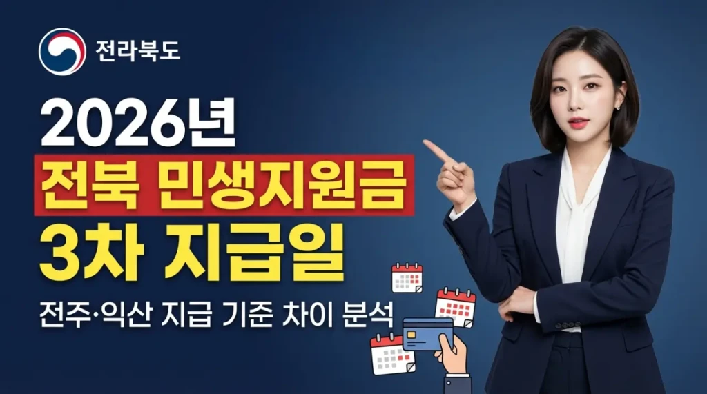 전북 민생지원금 3차 지급일