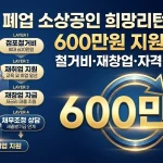 폐업 소상공인 희망리턴패키지