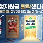 민생지원금 탈락했다면? 1%대 저금리 정부대출 대상 조회 및 1분 신청방법