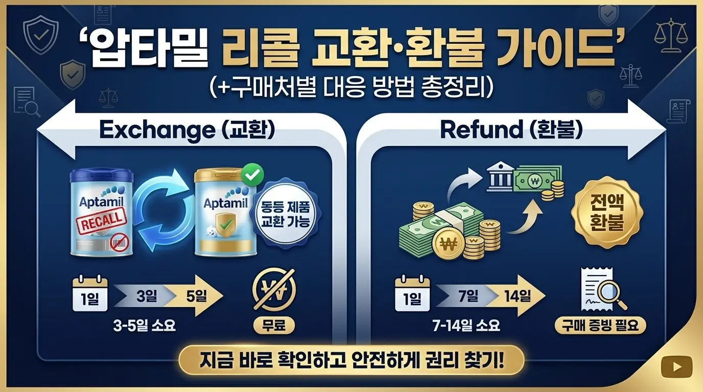 압타밀 리콜 교환·환불 가이드