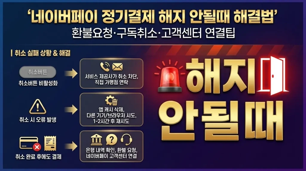 네이버페이 정기결제 해지