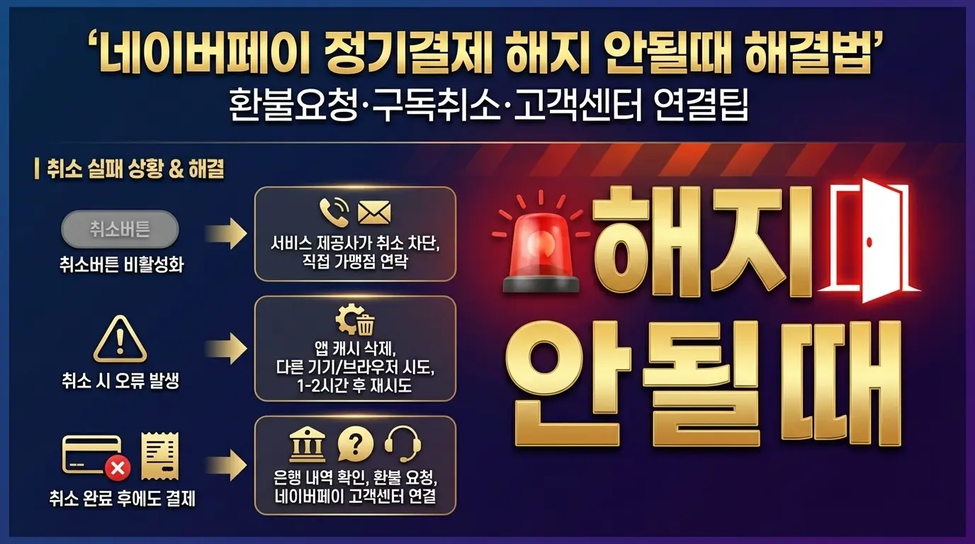 네이버페이 정기결제 해지